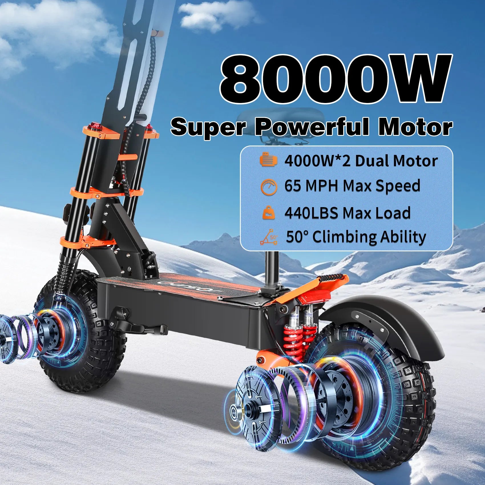 Dual Motor Adult Off-road Electric Scooter