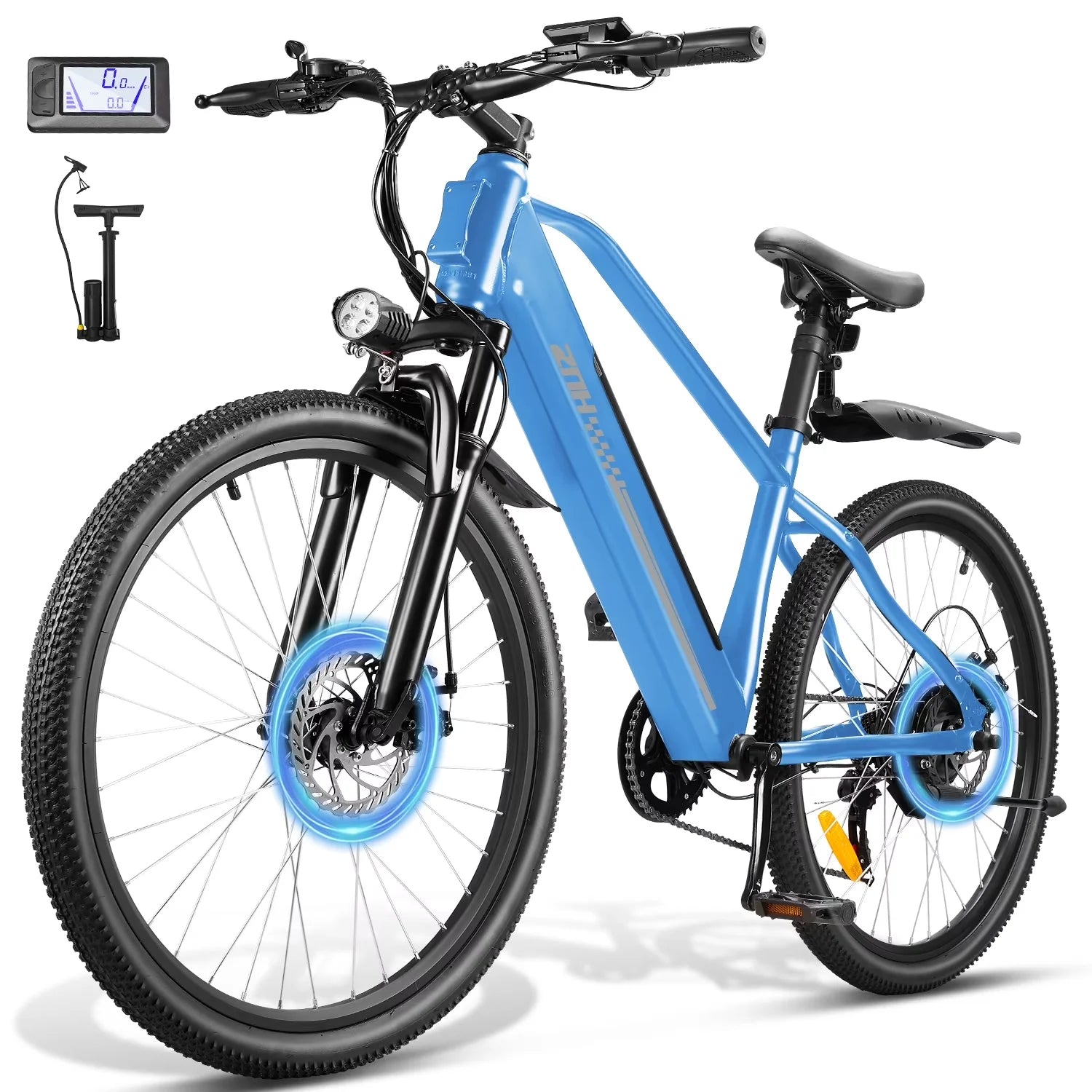 26" Tire Electric Bike,7-Speed,50 Miles