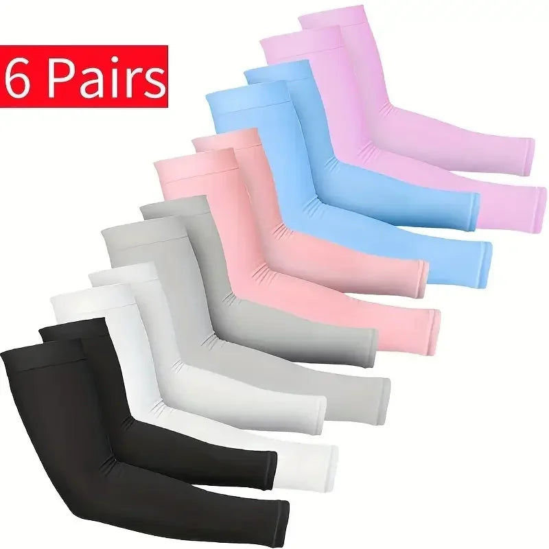 3/6Pcs Unisex Cooling Arm Sleeves Cover Sports